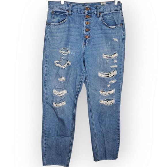 Free People We The Free Women's Blossom Rigid Distressed Skinny Jeans size 30 - Picture 2 of 9